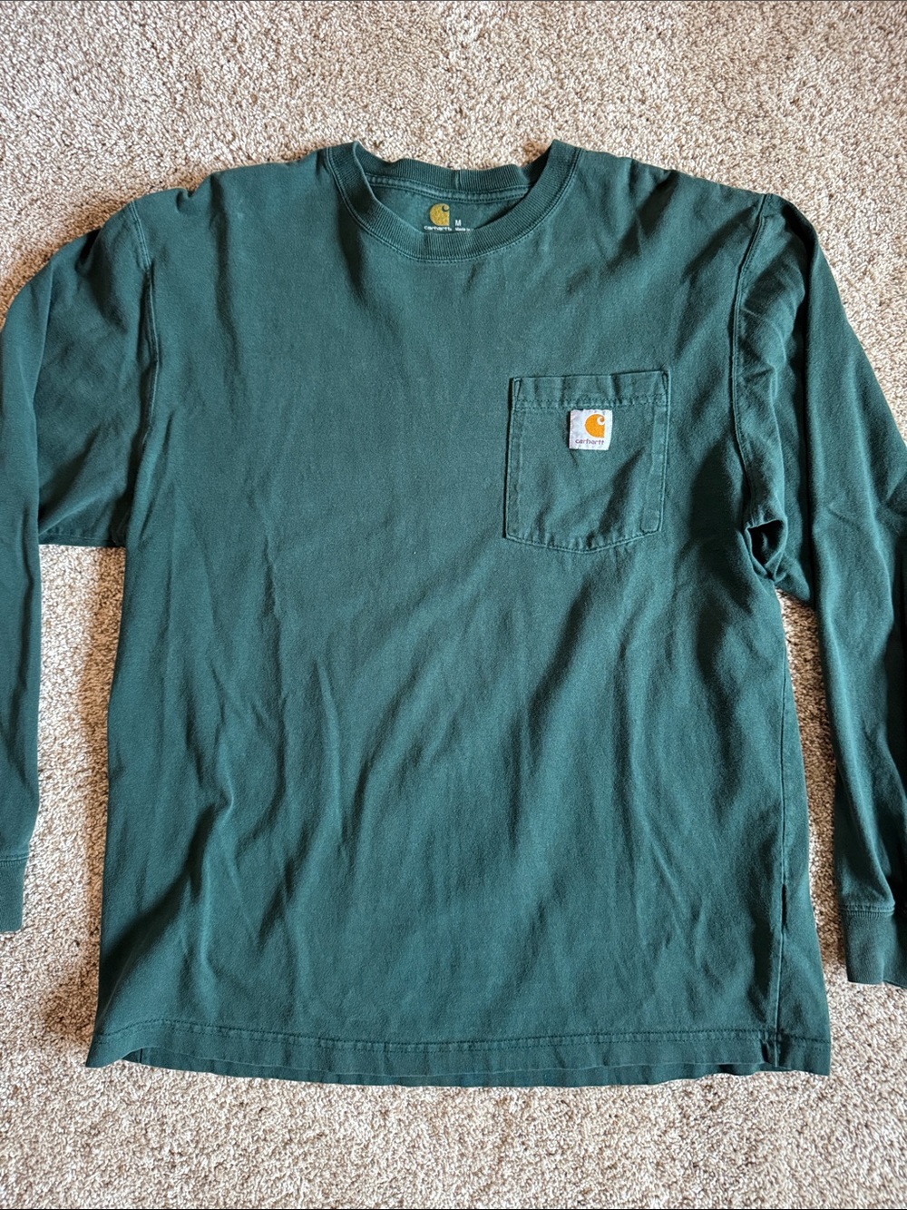 Carhartt Dark Green Long Sleeve Pocket Tee